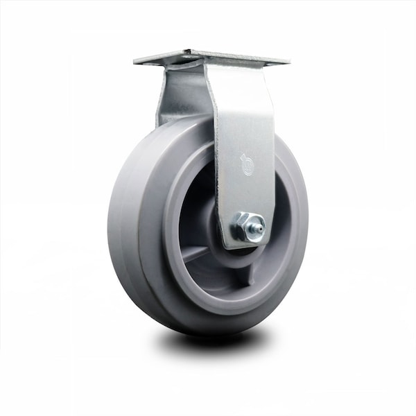 6 Inch Thermoplastic Rubber Wheel Rigid Caster with Ball Bearing SCC